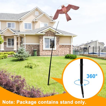 eyijklzo Bird Scarer Kite Stand for 13ft Pole - style: Rotating Base