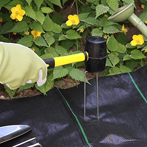 200 Pack 6 Inch 11GA(0.12inch) Galvanized Landscape Staples Garden Stakes Fence Netting Pins Ground Spikes Sod Cover Fabric Pegs - size: 6"x1" 11GA Galvanized 200 Pack