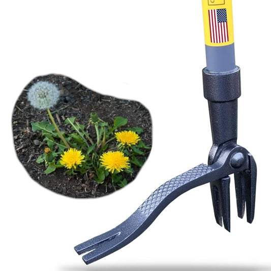 Rocklin™ Stand Up Weed Puller, 4-Claw Steel Head, 48" Handle