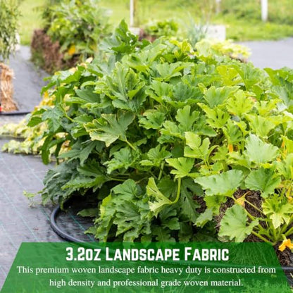 Farm Plastic Supply - 3.2oz Premium Landscape Fabric Heavy Duty - (15' x 300') - Commercial Grade Landscape Fabric, Woven Landscaping Cloth, Ground Cover for Gardening, Farming, Agriculture - size: 15' x 300'