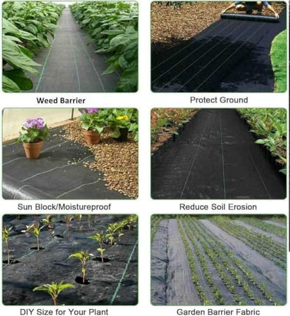 Weed Barrier Fabric Heavy Duty Landscape Fabric 2.8ft X 50ft - size: 2.8X50FT