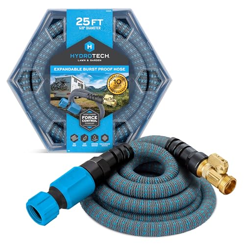 HydroTech 25 ft Expandable Burst-Proof Garden Hose, 5/8 in Diameter - size: 25 Feet