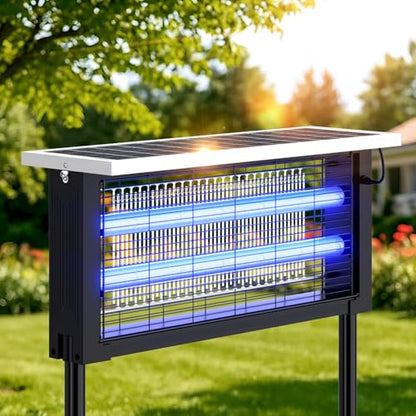 Solar Bug Zapper Outdoor, 20W Powerful Mosquito Zapper Outdoor - size: 19.7 inches for 3000 sq.ft