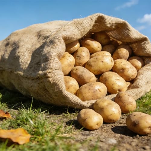 KEILEOHO 5 Pack 30 X 20 Inch Burlap Bags, Large Burlap Sacks, Potato Sack Race Bags for Gardening, Planting, Growing - size: 5 Pack 30X20In