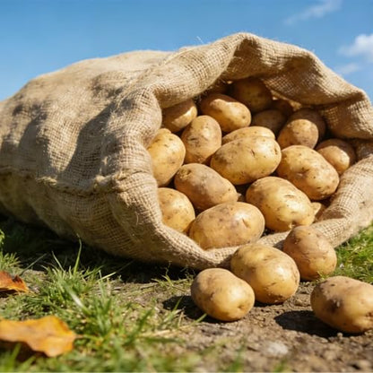 KEILEOHO 5 Pack 30 X 20 Inch Burlap Bags, Large Burlap Sacks, Potato Sack Race Bags for Gardening, Planting, Growing - size: 5 Pack 30X20In
