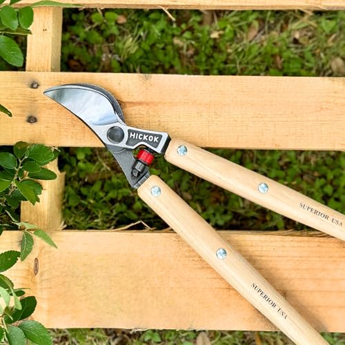 Hickok Heavy Duty Tree Lopper – 30" Long Reach Tree Branch Cutter with Hickory Wood Handles | Professional Arborist Pruning Tool Made in USA