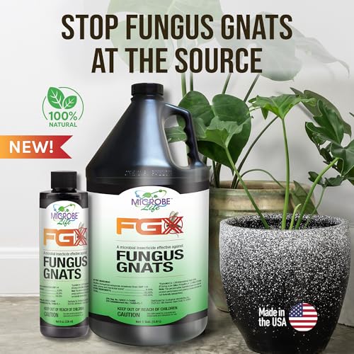 Microbe Life Hydroponics FGX Fungus Gnat Killer, Natural BTi Pest Control for Plants, Indoor Plant Pest Control to Get Rid of Gnats in Houseplants, Safe for Pets & People, 8 Fl Oz - size: 8 Fl Oz (Pack of 1)