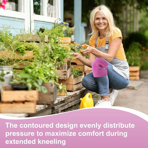 M METERXITY 2-Pack Gardening Knee Pads Thick Foam S Rose Red - color: Rose Red, size: Small
