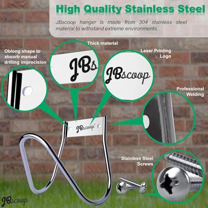 JBscoop Garden Hose Holder Stainless Steel Small Wall Mount Garden Hose Hook, Ideal for Water, Air, Hydraulic Hose, Ropes, Extension Cords Heavy Duty & Rust Proof Large Set of 1 - size: 100 Feet