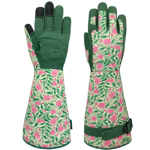 Thornproof Gardening Gloves,Garden Glove for Rose Picking,Gifts - color: Green, size: Large