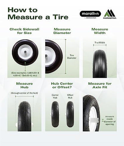 Marathon 92010 Flat Free 20" Replacement Tire Assembly for Rubbermaid Big Wheel Carts - size: 1 PACK