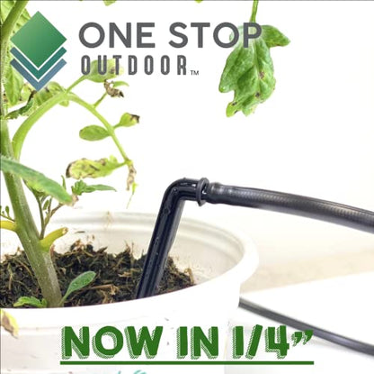 50 Pack 6" Inch Angled Drip Emitter Stake, (FITS 1/4" & 1/8" TUBING) for Precise Watering & Irrigation, Greenhouse, Container Gardening, Home Garden, and Hydroponics Growing - size: 6" Inch Long