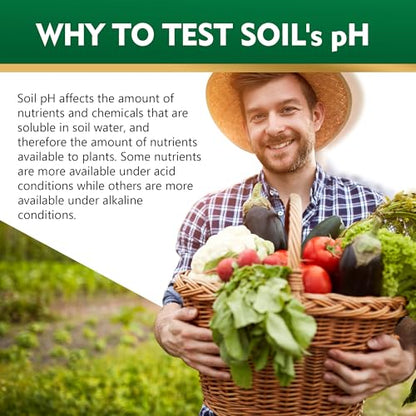 Soil pH Test Kit-125 Soil pH Test Strips (3-9 Range) for Gardens Lawns - color: Soil pH Test Strips