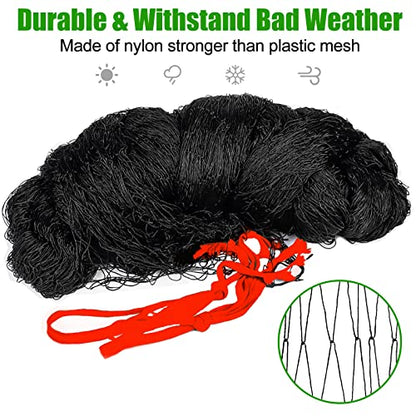 Poultry Netting for Chicken Run, 25x50ft Garden Netting with 1" Square Mesh - size: 25'×50'-1''
