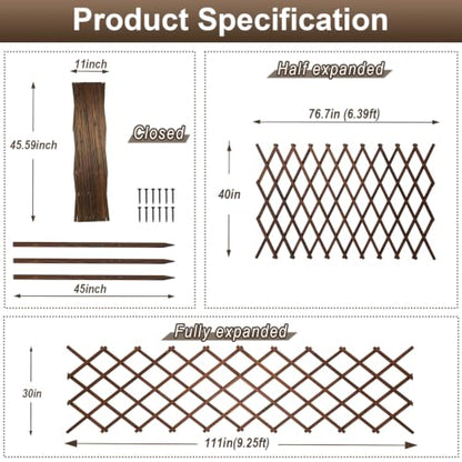 Avalution Decorative Garden Fence Outdoor,Total 30in(H) x 18.5 ft(L) 2 Pack - size: 2 Panels-30in(H) x 18.5 ft(L)