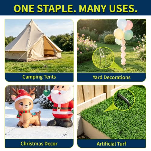 Mysit 6 Inch Landscape Staples 11 Gauge Heavy Duty U Shaped Garden Stakes