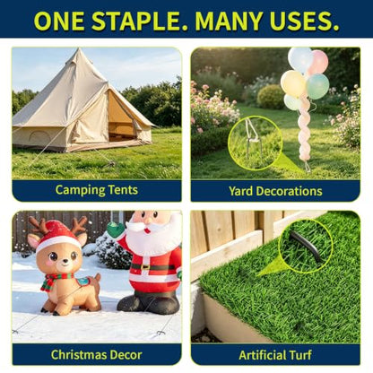 Mysit 6 Inch Landscape Staples 11 Gauge Heavy Duty U Shaped Garden Stakes