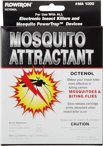 Flowtron Bug Zapper, 1 Acre of Outdoor Coverage with Powerful 40W Bulb & 5600V Instant Killing Grid with Mosquito Attractant Cartridge
