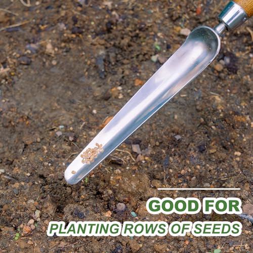 Haliaeetus Widger Seedling Tool, 13.8'' Narrow Garden Trowel for Repotting - size: 13.8'' Seeding Shovel