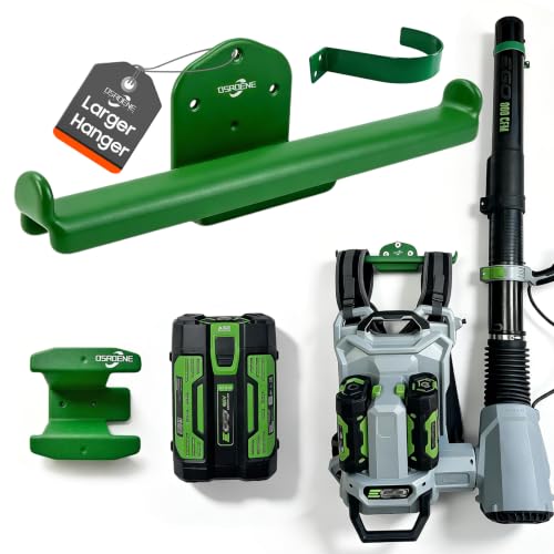 Backpack Blower Rack with Tube Hook,Backpack Blower& Battery Holder for EGO - size: Green 1 Pack