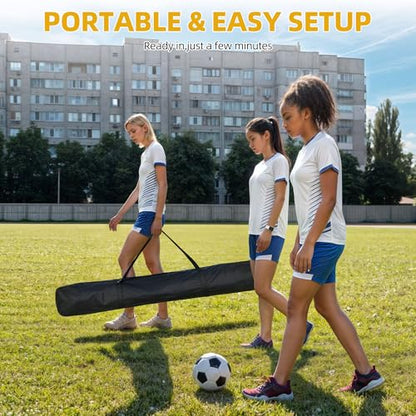 Shopsource 12x9ft Barricade Backstop Net, Ball Sports Barrier Netting, Protection Screen for Baseball Softball Lacrosse Soccer Hockey Training for Backyard with Carry Bag