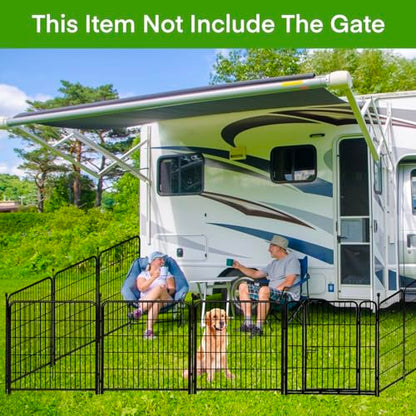 ADAVIN 48in Tall Garden Fence No Gate, 8 Panels Dog Fence Outdoor 17.7 Ft - size: 48in(H) 8panels no gate-New