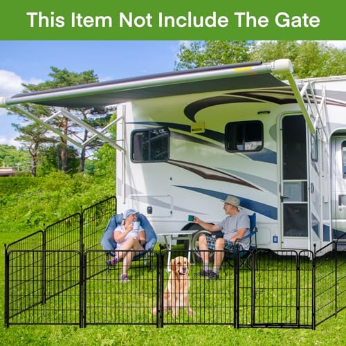 ADAVIN 54in Tall Garden Fence No Gate, 8 Panels 17.7 Ft Dog Fence Outdoor - size: 54in(H)×18ft(L) 8P no gate