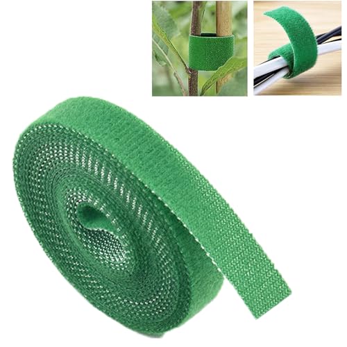 Plant Tape 32 Ft Green Garden Twist Ties for Plants, 13/16 Inch Plant Supports for Climbing Plants, Home and Office