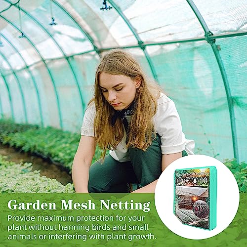 10 x 65FT Garden Mesh Netting, Ultra Fine Mesh Protection Netting Plant Covers Greenhouse Row Cover Raised Bed Screen Barrier Net for Vegetable Fruits Flowers Trees Crops, Green - color: Green, size: 10X65FT