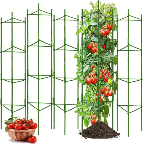 Moirsunt 4Pack Tomato Cage for Garden- Tall 63inch Plant Support Stakes