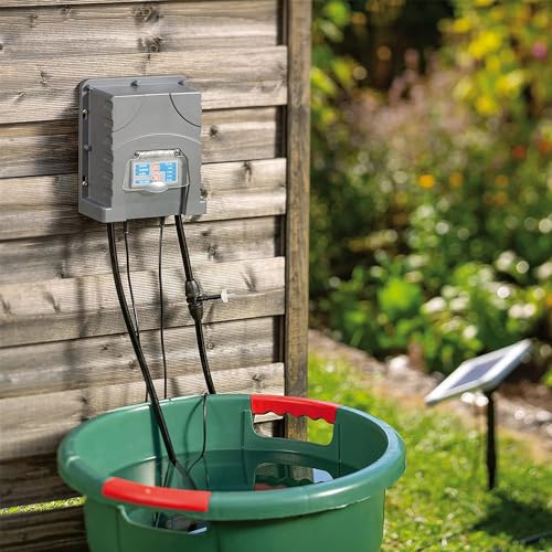AEO Solar-Powered Automatic Watering Drip Irrigation System, 50 Drippers, 155 ft for Balcony Greenhouse Raised Garden Bed - size: 50 Drips