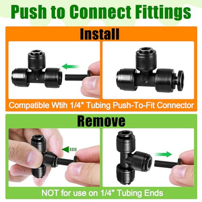 30 Pack 1/4 Inch Drip Irrigation End Plug Fittings - 1/4'' Drip Line End Cap Fittings for 1/4'' Drip Line Push-to-Fit Connectors End Closure Parts for Drip Irrigation System - size: 1/4" Push-to-connect Plug