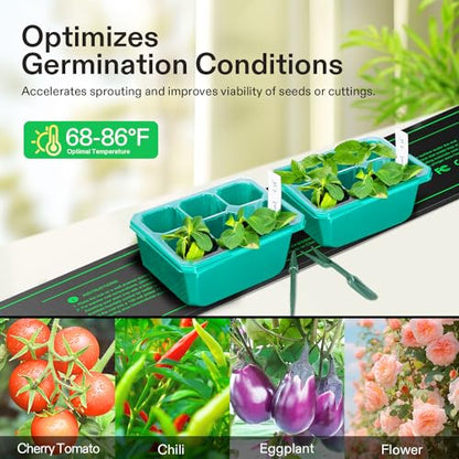 VIVOSUN 3" x 20" Durable Waterproof Seedling Heat Mat - size: 3"x20"