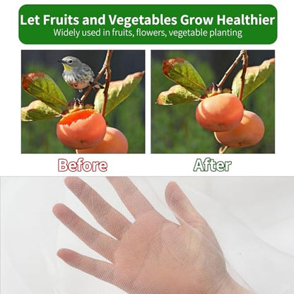 Garden Netting, 8'x10' Plant Netting Pest Barrier Bird Mosquito Net for Garden Protection, Garden Plant Cover Row Cover Raised Bed Screen Mesh for Vegetables Fruits Flowers Crops Plants Greenhouse