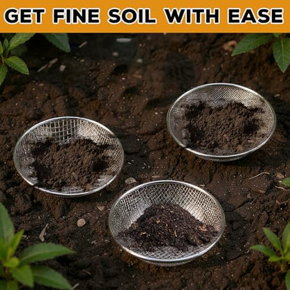 Sifter.Size 3/8" Mesh Soil Sifter Sieve - Heavy Duty Galvanized Screen for Compost, Dirt, Rocks, Gravel & Garden - Fits 5 Gallon Bucket, Rust-Resistant - Composting & Sifting Tool - style: 3/8 In