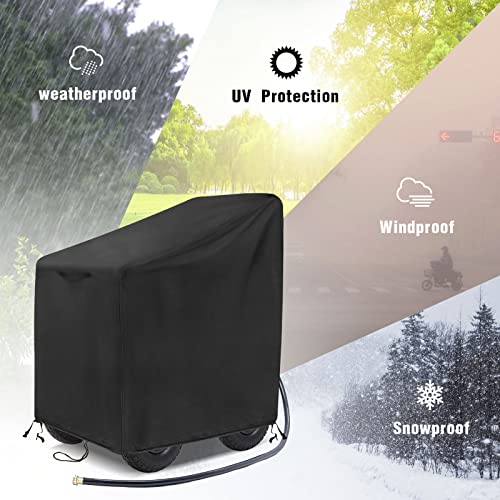Outdoor Garden Hose Reel Cart Cover Waterproof-30.3x26.3x35in - size: 30.3"L x26.3"Wx 35"H