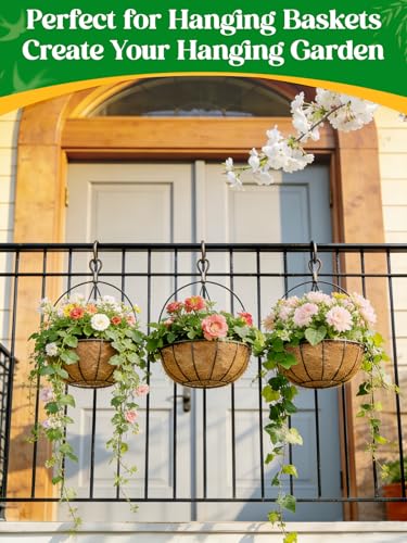 ANPHSIN 4Pcs 14inch Coconut Liners for Hanging Baskets Planters - size: 14in