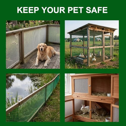 Plastic Wire Mesh Fence 16in x 20Ft Plastic Chicken Wire Mesh for Poultry, Dogs, Rabbit, Snake Barrier & Gardening Versatile Plastic Fencing (16in x 20Ft, Black) - color: Black, size: 16in x 20Ft