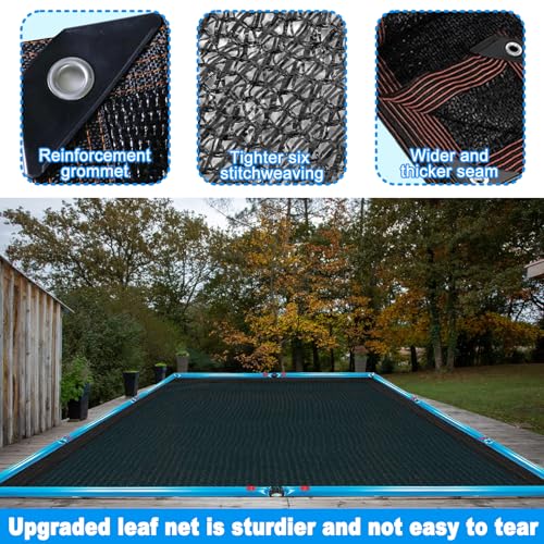 20 x 40FT Pool Leaf Net Cover - Leaf Netting for Inground and Above Ground Rectangle Swimming Pools Fine Mesh Pool Screen, Sunshade - size: 40' x 20' (Rectangular)