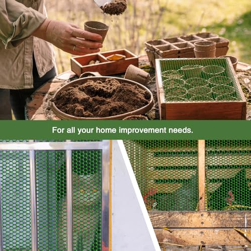 Green Plastic Wire Mesh Fence 16In x 10Ft, Chicken Wire Fencing for Poultry - color: Green, size: 16IN x 10FT