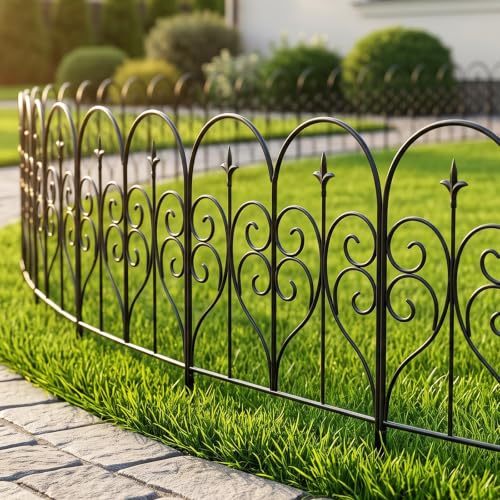 Thealyn Garden Fence 32" x 10ft, 10 Panels, No Digging Metal Barrier - size: 10 Panels-32 inch x 20 feet