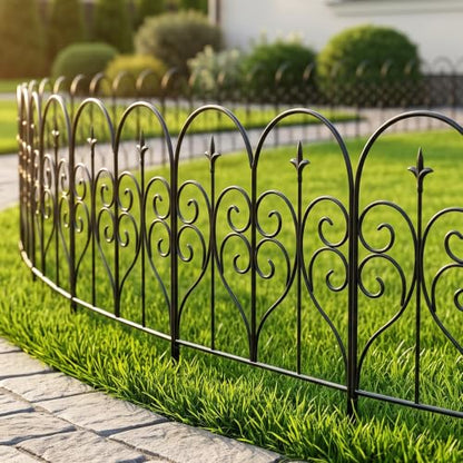 Thealyn Garden Fence 32" x 10ft, 10 Panels, No Digging Metal Barrier - size: 10 Panels-32 inch x 20 feet