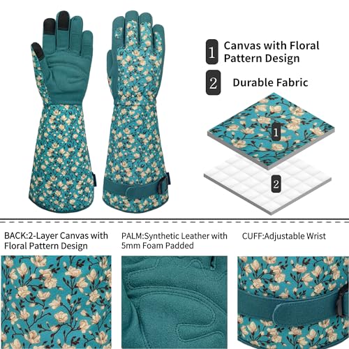 Thornproof Gardening Gloves,Garden Glove for Rose Picking,Gifts - color: Blue, size: Medium