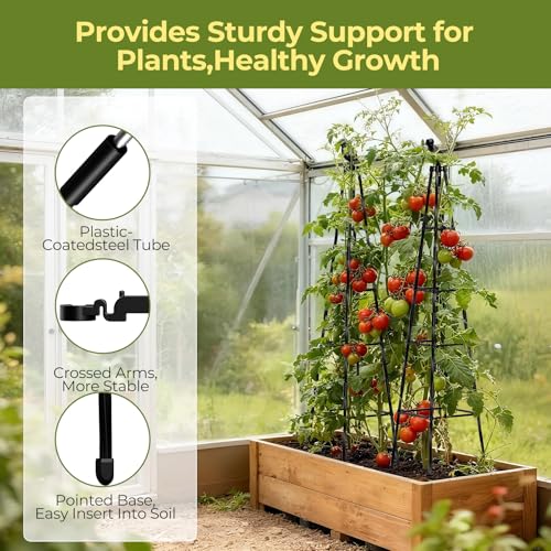 4 Pack Garden Trellis for Climbing Plants Outdoors,65" Tall Cucumber Trellis Garden Obelisk Trellis Rustproof Plants Support with Adjustable Heights for Indoor Potted Plants, Vines, Vegetables - style: Bird-shaped(4Pack)