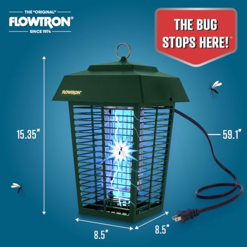 Flowtron Electric Bug Zapper, 1 Acre Outdoor, 40W UV, 5600V Zap, Green - color: Bush Green