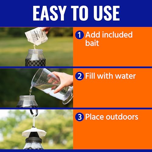 TERRO Fly Magnet Trap, Reusable Poison-Free Outdoor Fly Catcher with Bait - size: 1 Pack