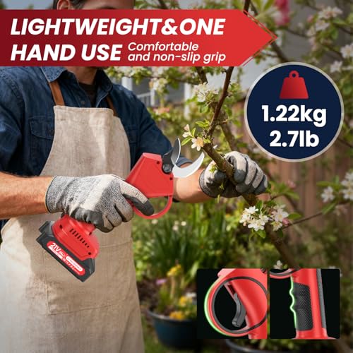 Electric Pruning Shears, 1.6" Cutting Cordless Pruner for Gardening - style: A--Electric Pruning Shears