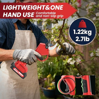 Electric Pruning Shears, 1.6" Cutting Cordless Pruner for Gardening - style: A--Electric Pruning Shears