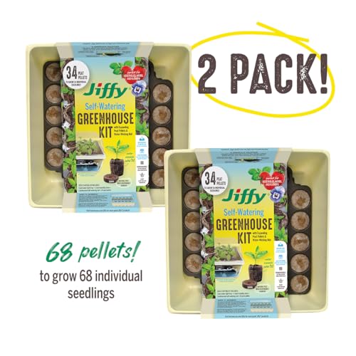 Jiffy Seed Starter Tray Kit, Self-Watering, Seedling Tray, 2 Pack - size: 2 Pack