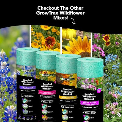 Growtrax Pollinator Wildflower & Sunflower Seed Mix - 40 Sq Ft - style: Pollinator Mix